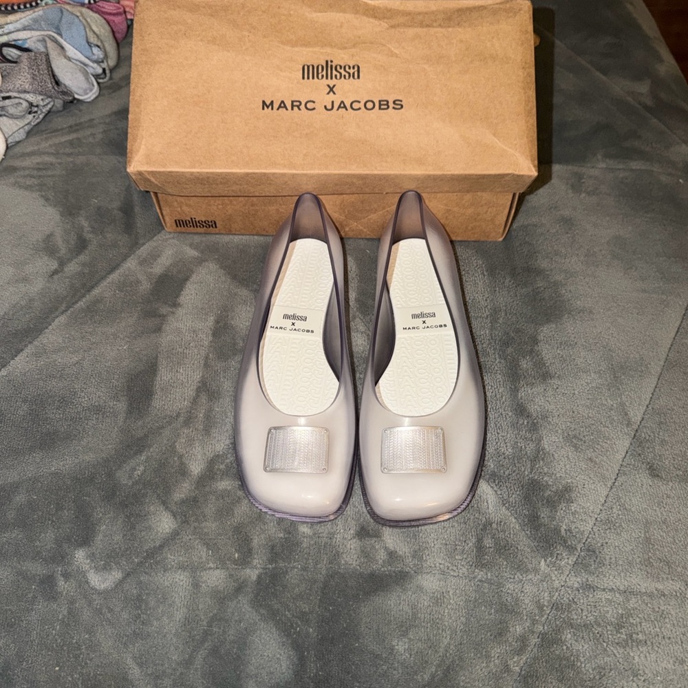 Brand New Melissa X Marc Jacobs clear jelly shoes size 38 excellent condition